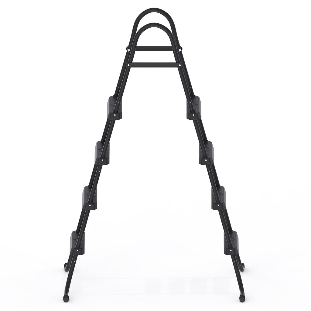 Ktaxon 52 4Step Steel Frame Above Ground Swimming Pool Ladder,Heavy Duty Double Sided Removable Pool Steps with Ladder Escape