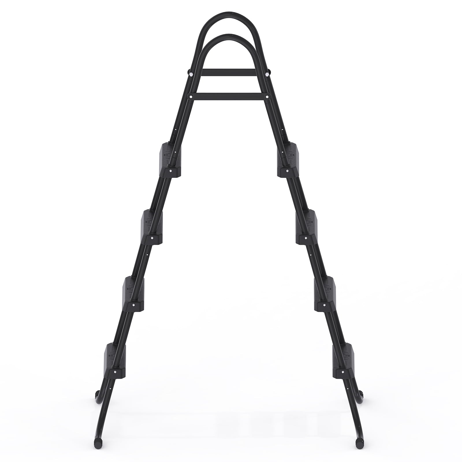 Ktaxon 52 4Step Steel Frame Above Ground Swimming Pool Ladder,Heavy Duty Double Sided Removable Pool Steps with Ladder Escape
