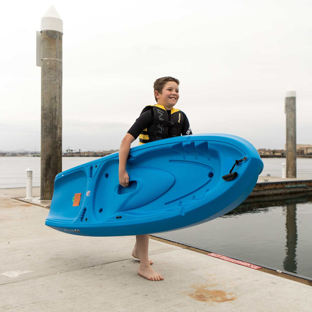 Lifetime Recruit 6.5 ft Youth Sit-On-Top Kayak with Paddle, Lime Green (90765)