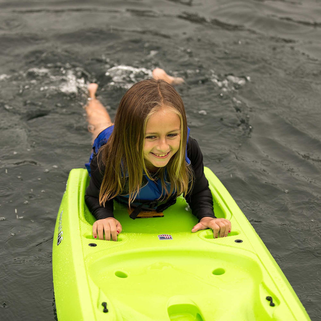 Lifetime Recruit 6.5 ft Youth Sit-On-Top Kayak with Paddle, Lime Green (90765)
