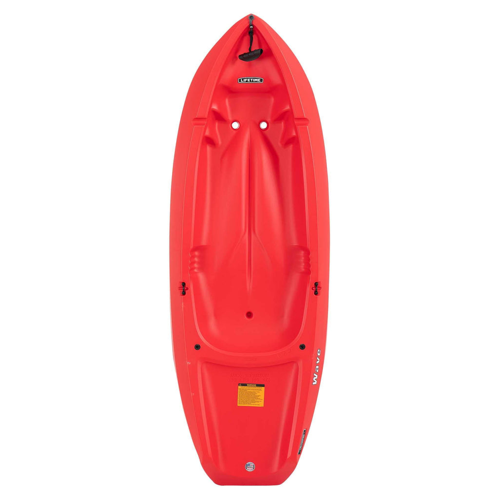 Lifetime Wave 6 ft Youth Sit-On-Top Kayak with Paddle, Fire Red (91401)