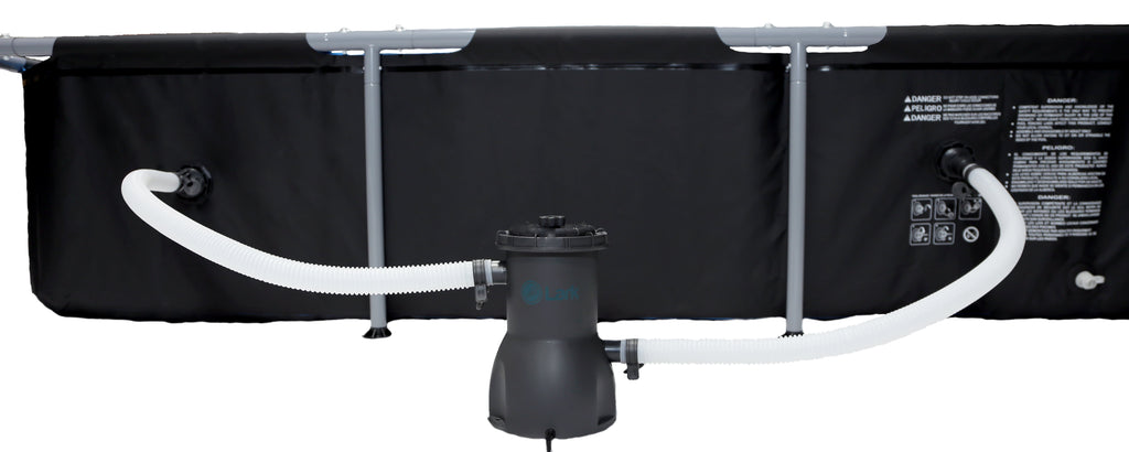 Lark 9' x 24 Square Metal Frame Splash Pool with 530 gallon Filtration Pump