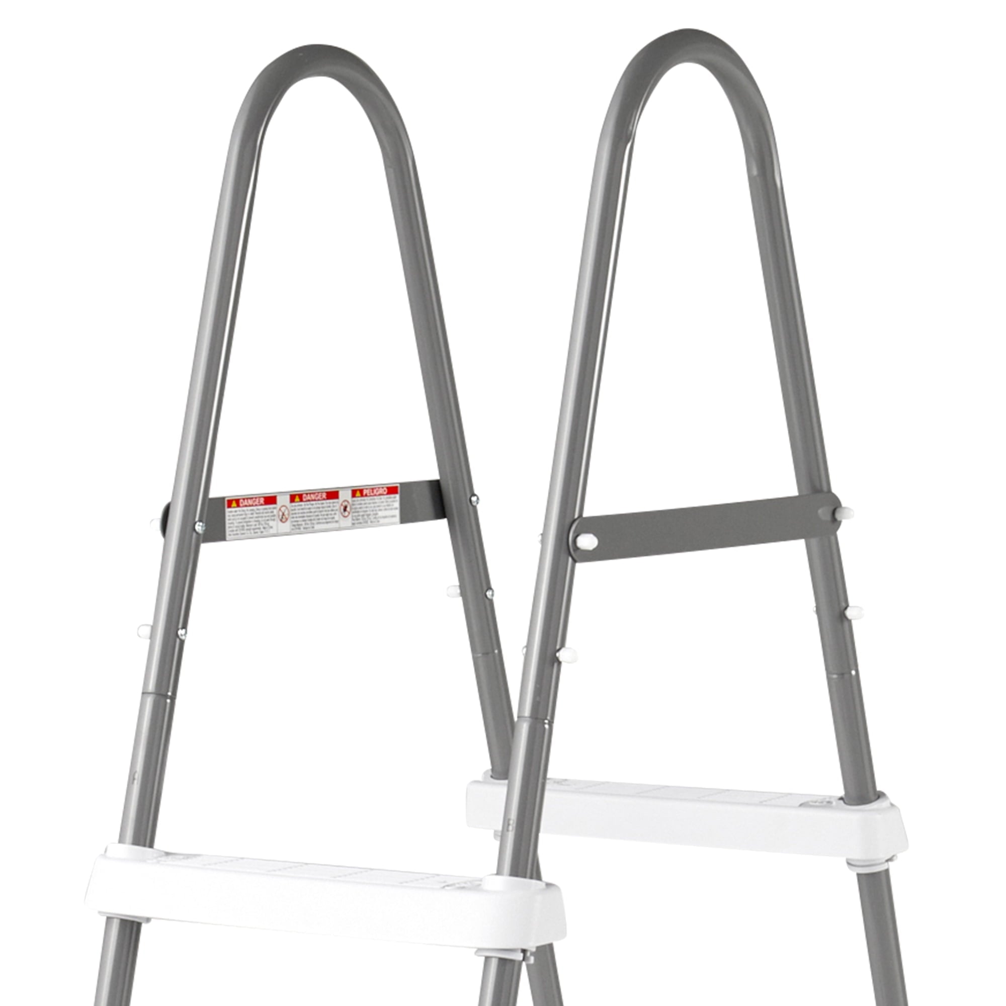 Open Box Intex Steel Frame Above Ground Pool Ladder 42 Height (2 Pack)
