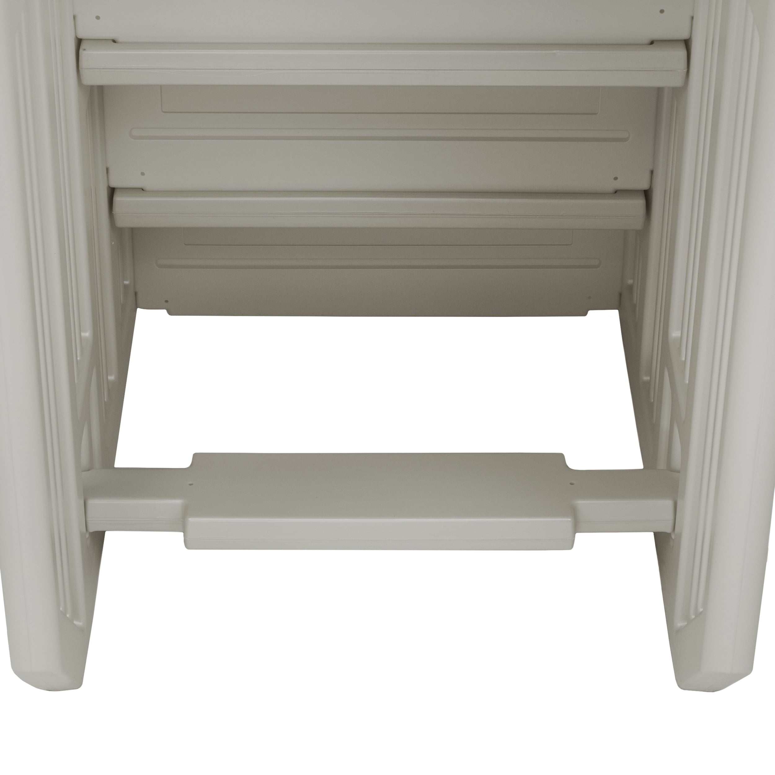 Aqua Select White Outside Flip-up Safety Ladder for Above Ground Pools 48-54H