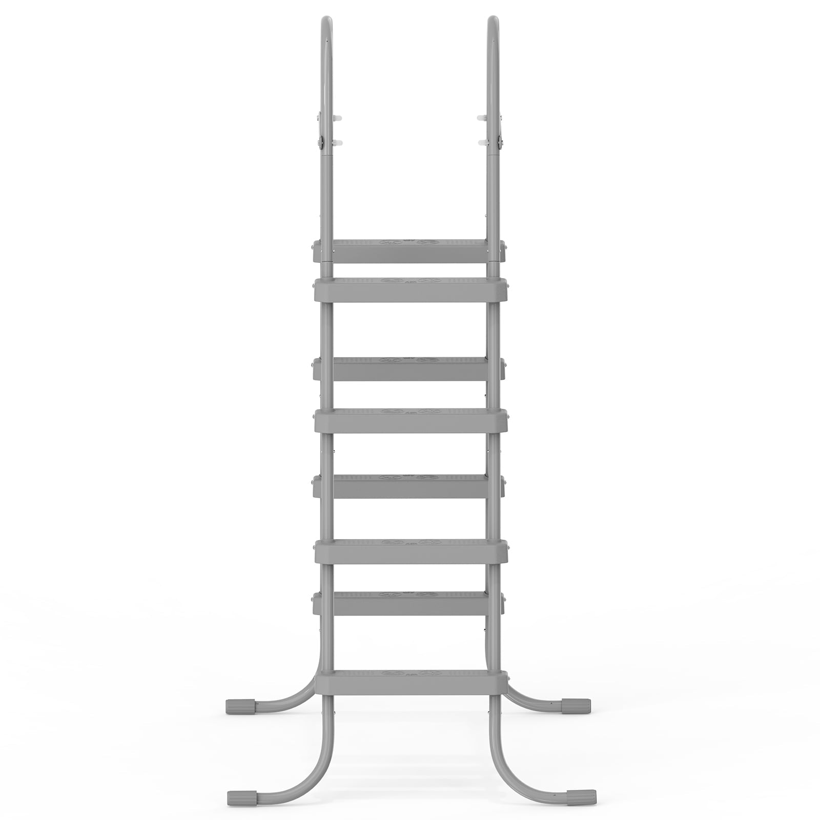 Ktaxon 52 4Step Steel Frame Above Ground Swimming Pool Ladder,Heavy Duty Double Sided Removable Pool Steps with Ladder Escape