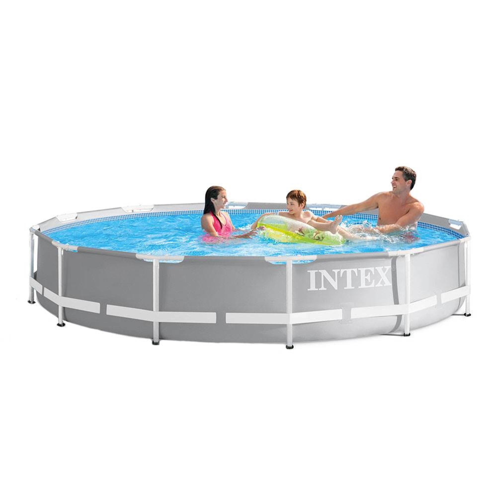 Intex 12ft x 30in Frame Above Ground Swimming Pool & Robot Vacuum