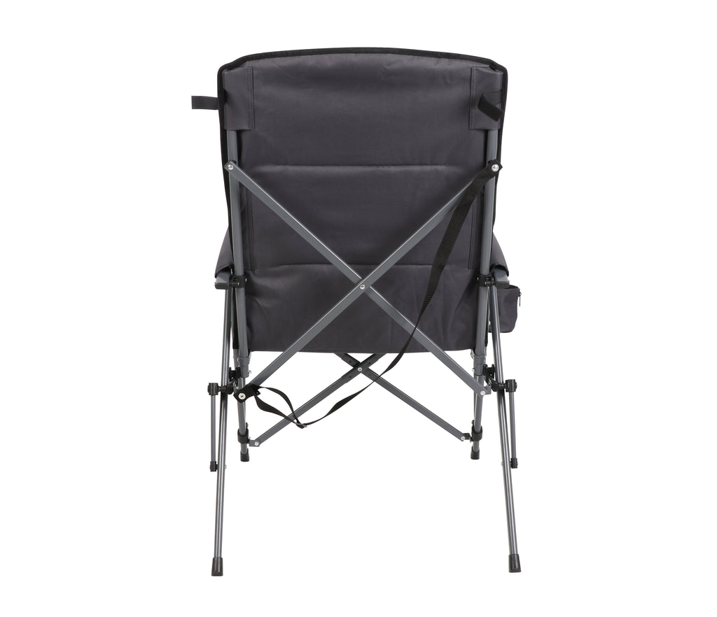 Ozark Trail High Back Hard Arm Outdoor Adult Camp Chair with Cup Holder, Polyester, Green
