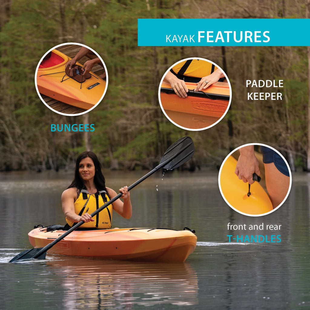 Lifetime Charger 10 ft Sit-Inside Kayak with Paddle, Seaside Dualtone (91349)
