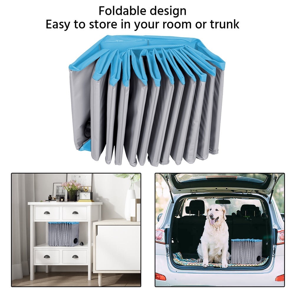 Yaheetech Portable PVC Swimming Pool with Non-slip Bottom for Dogs Cats, XXL, Blue