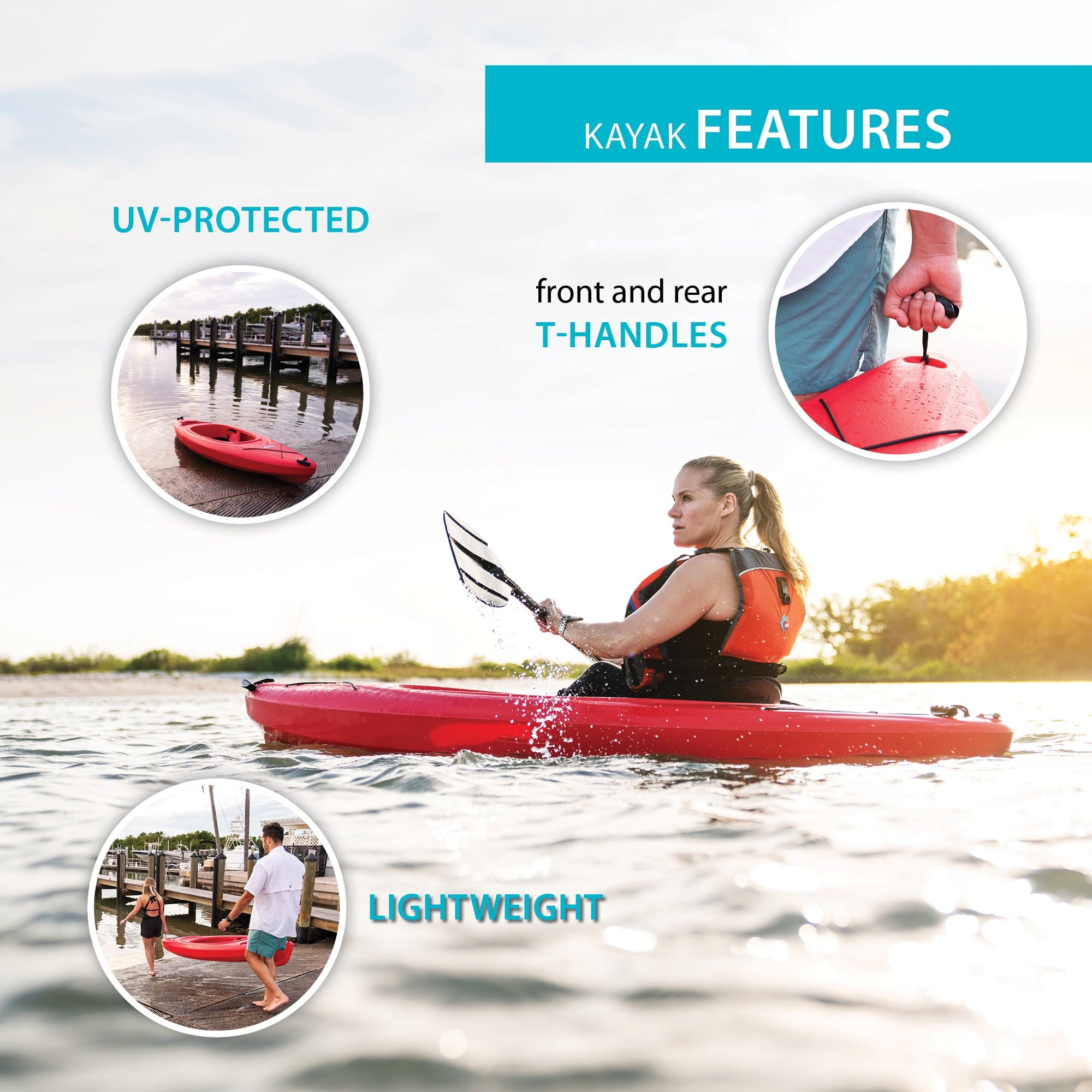 Lifetime Pacer 8 ft Sit-Inside Kayak with Paddle, Green (91032)