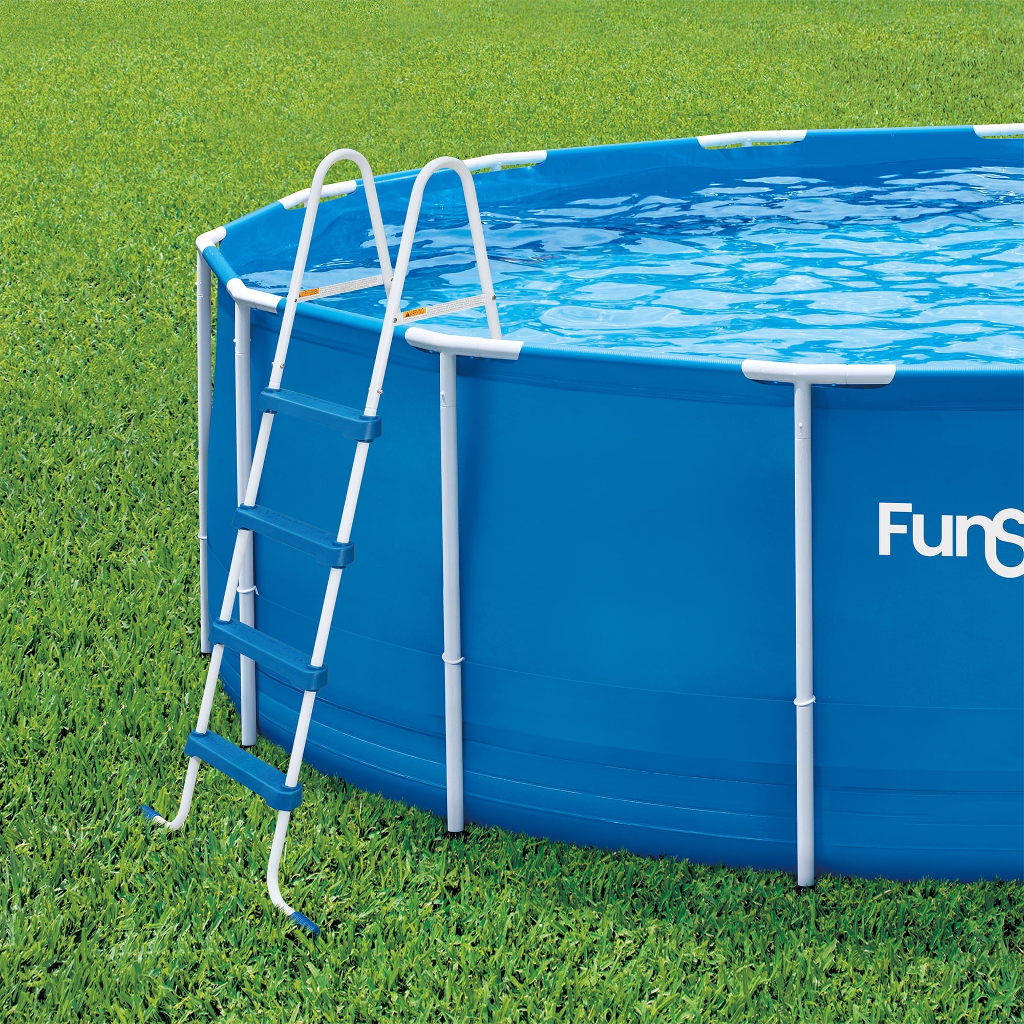 Funsicle 36 Inch SureStep 3 Stair Outdoor Above-Ground Swimming Pool Ladder, Blue & White