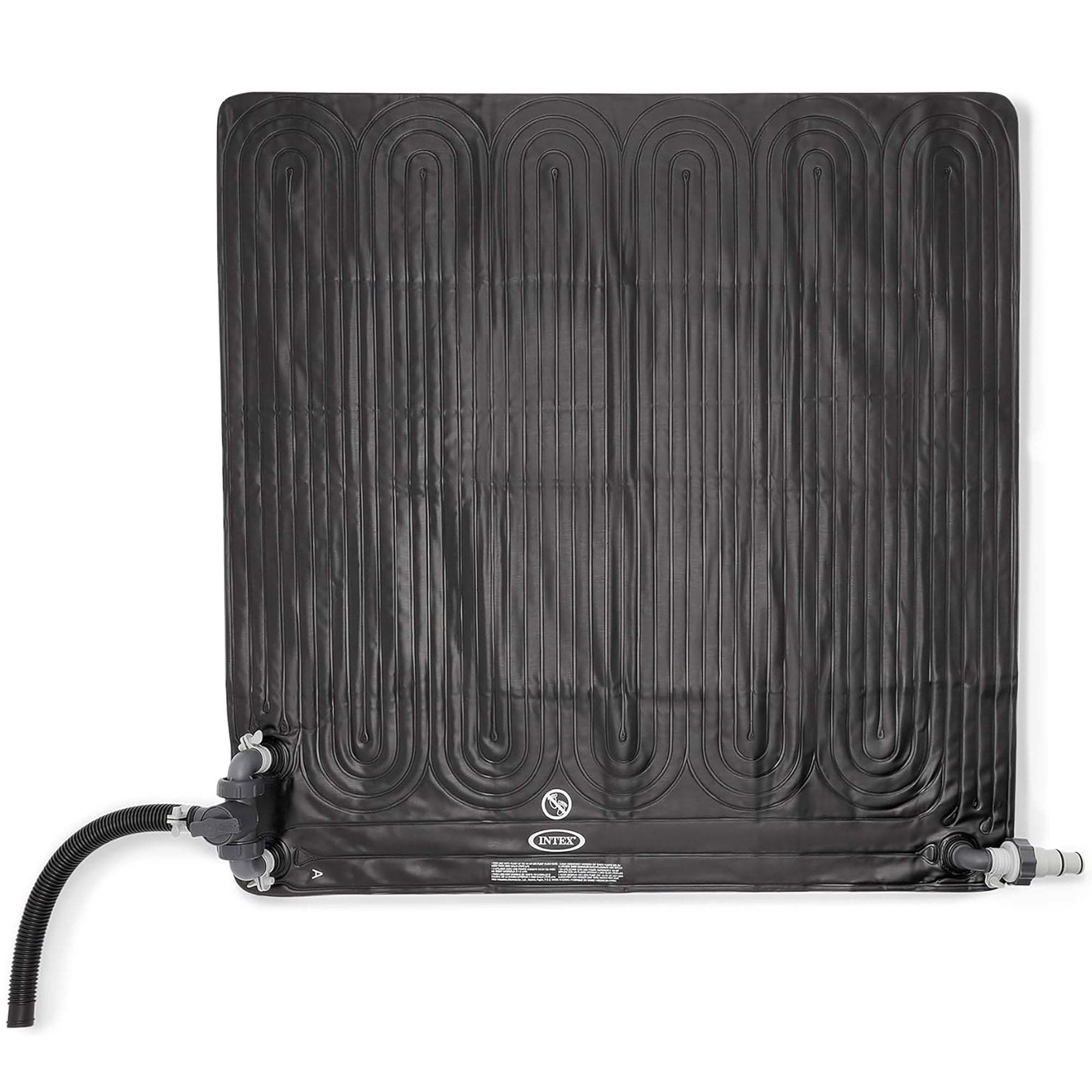 Intex: Solar Heater Mat - 47 Black, Water Warming Pad for 8k Gal Above Ground Swimming Pool, Raise Temperature 5-9 Degrees, Hose Attachment, Adapters