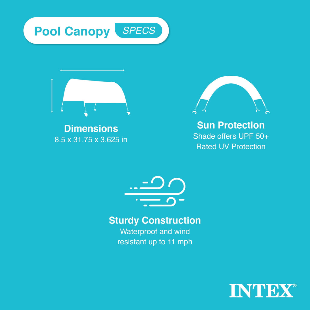 Intex 18Ft x 52In Ultra XTR Rectangular Frame Swimming Pool Kit with Canopy