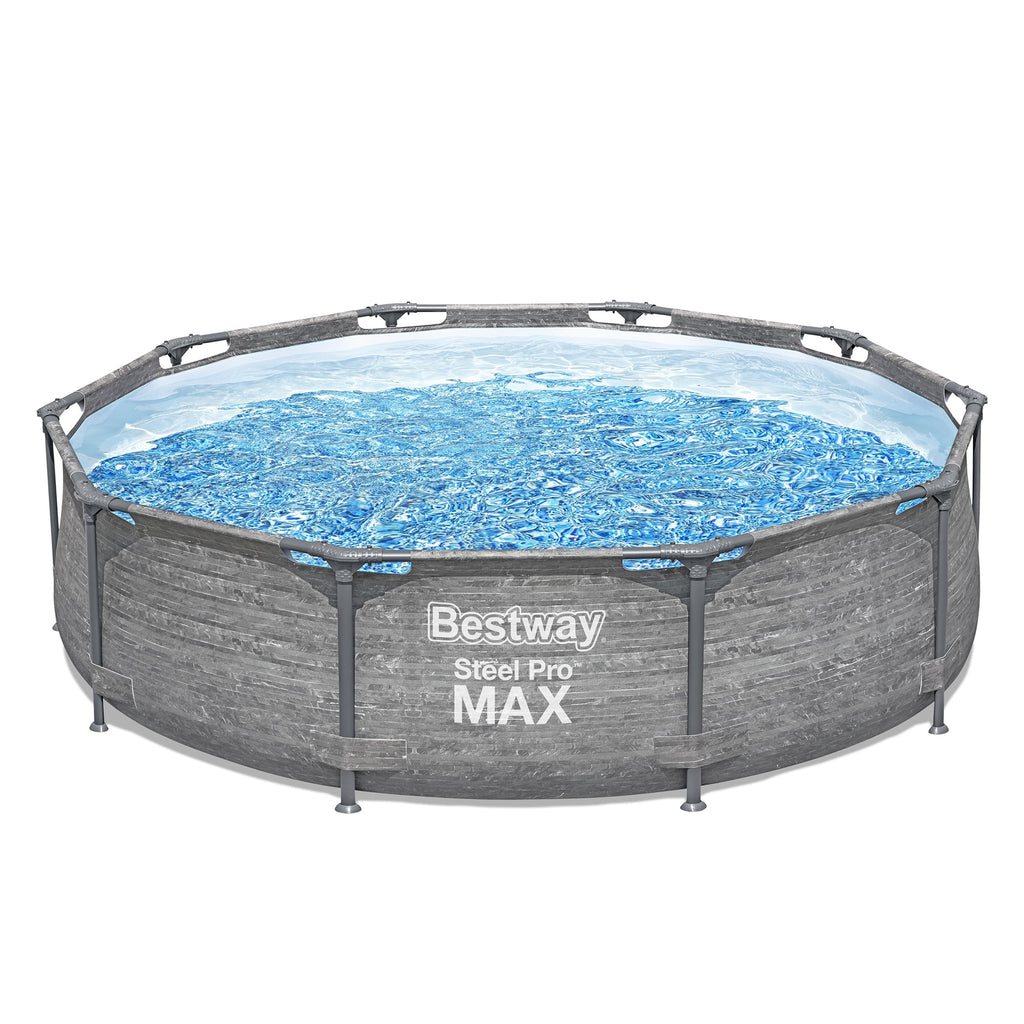 Bestway Steel Pro MAX 10'x30\ Metal Frame Above Ground Pool Set w/ Filter Pump & Cartridge