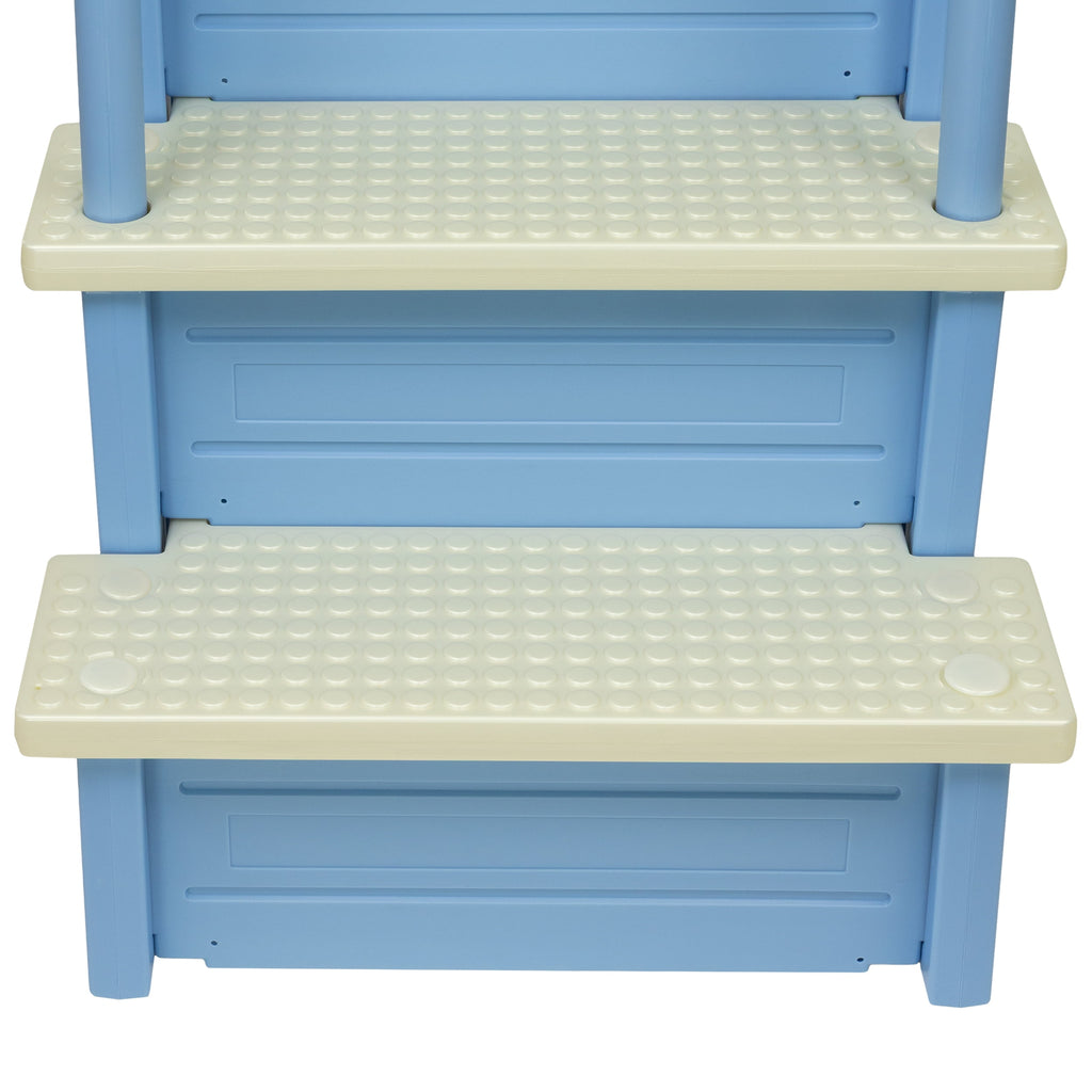 Aqua Select White Outside Flip-up Safety Ladder for Above Ground Pools 48-54H