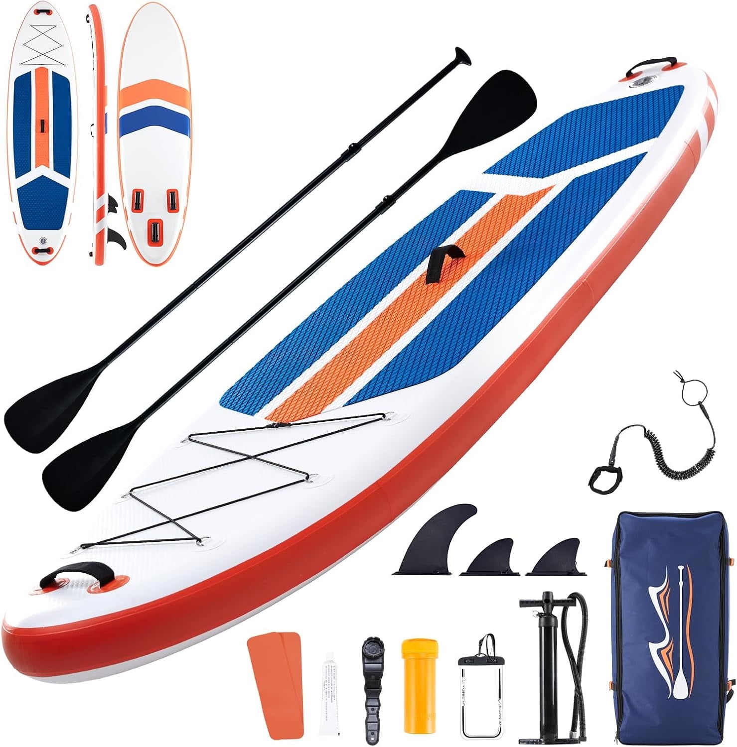 CONCETTA Inflatable Paddle Board,Equipped With SUP Paddle Board Accessories, The Non-slip EVA Deck Design Restarts The Surfboard,Surfboard for Youth&Adults of All Skill Levels，Brown Green